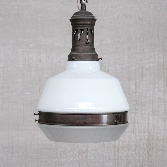 Image 1 of Vintage tweekleurige hanglamp, Frankrijk 1930