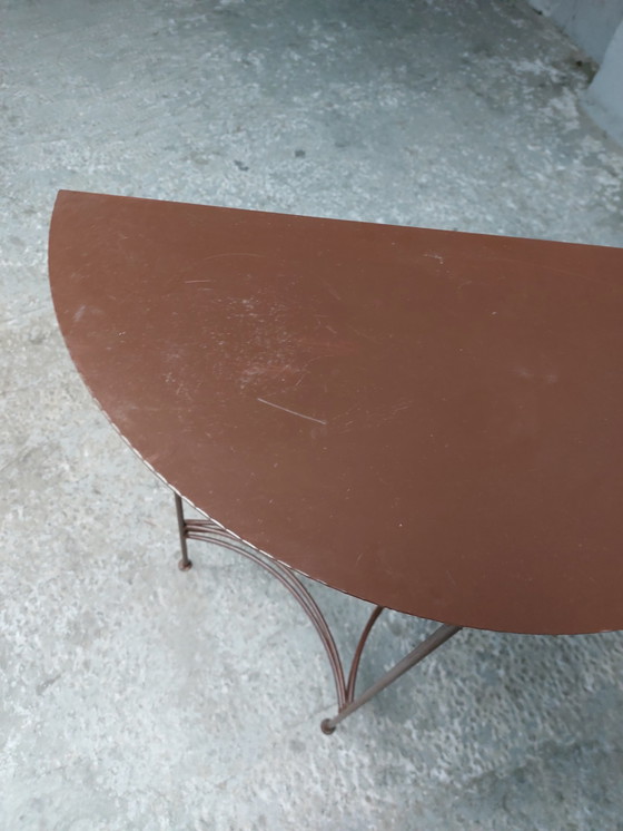 Image 1 of Metal console side table