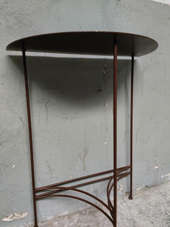 Image 1 of Metal console side table