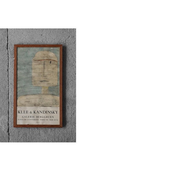 Image 1 of Vintage poster met de aquarel Ghost of a Warrior van Paul Klee door Wassily Kandinsky, 1960