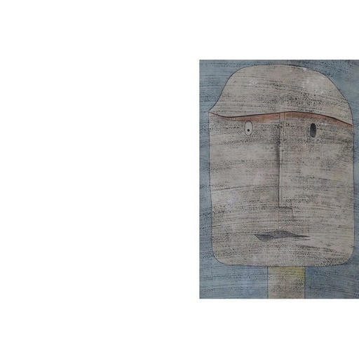 Vintage poster met de aquarel Ghost of a Warrior van Paul Klee door Wassily Kandinsky, 1960