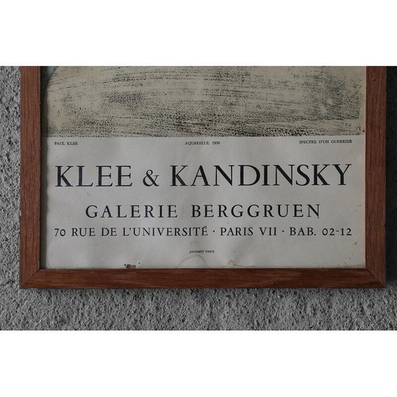Image 1 of Vintage poster met de aquarel Ghost of a Warrior van Paul Klee door Wassily Kandinsky, 1960