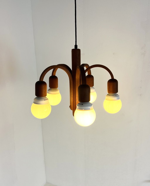 Teakhouten Hanglamp Candela 4451, Domus