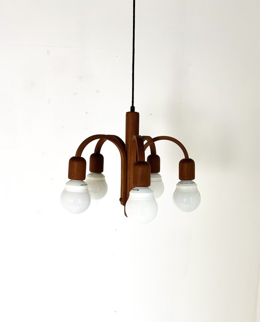 Teakhouten Hanglamp Candela 4451, Domus