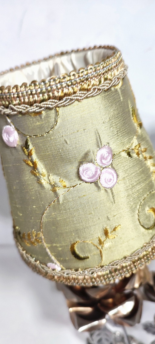 Metalen tafellamp. Spanje, 1970S.