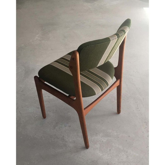 Image 1 of Vintage Teakhouten Eetkamerstoelen, Inc. Herstoffering Erik Buch 1960
