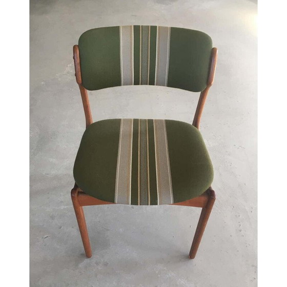 Image 1 of Vintage Teakhouten Eetkamerstoelen, Inc. Herstoffering Erik Buch 1960