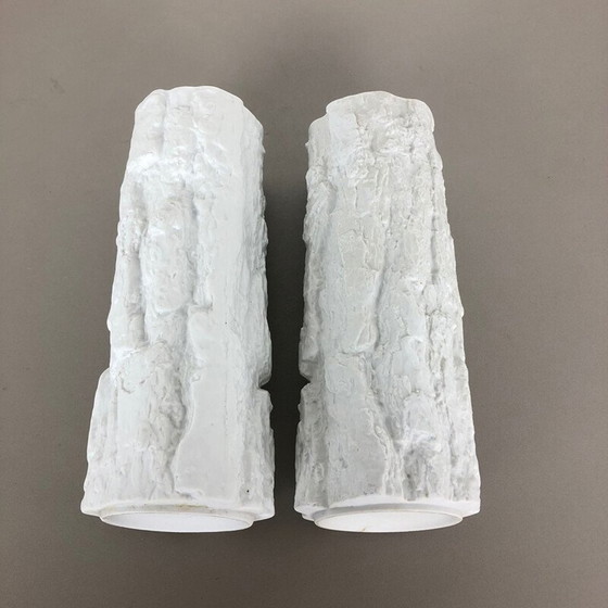 Image 1 of Paar vintage porseleinen vazen OP Art, Brutalistisch, door Bareuthe Waldsassen, Duitsland 1970