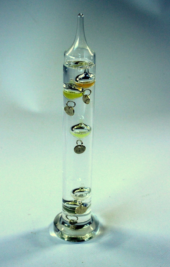 Image 1 of Kleine Galileo glazen thermometer - Handgemaakt - Vintage