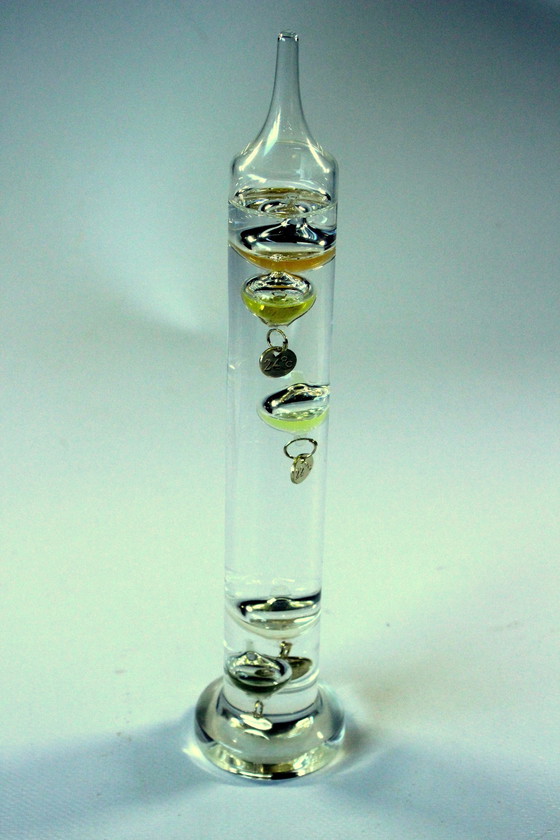 Image 1 of Kleine Galileo glazen thermometer - Handgemaakt - Vintage