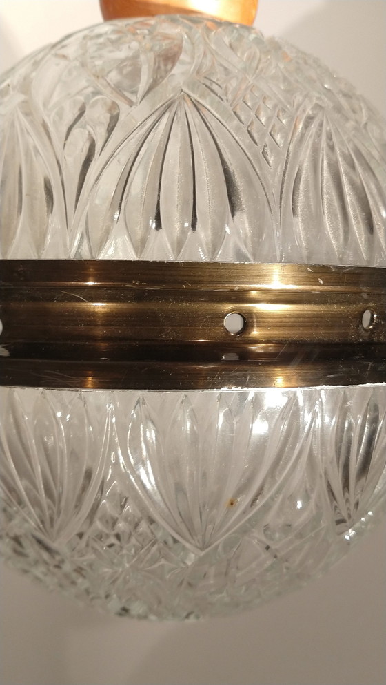 Image 1 of Vintage Hanglamp Diamant Glas 