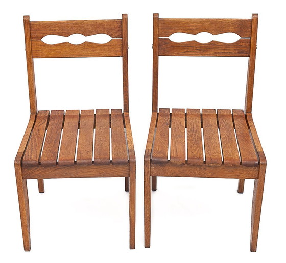 Image 1 of Set van 4 stoelen Guillerme Et Chambron