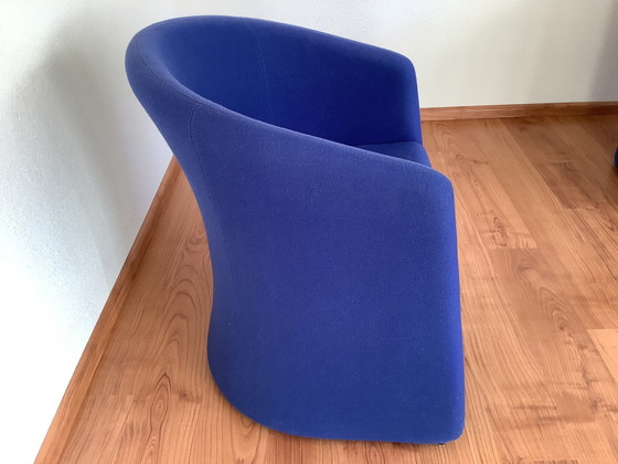 Image 1 of 3x Vintage Blauwe Design Fauteuils.