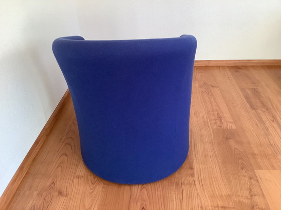 Image 1 of 3x Vintage Blauwe Design Fauteuils.