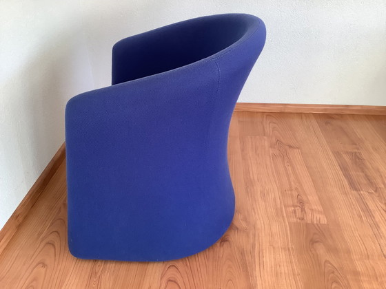 Image 1 of 3x Vintage Blauwe Design Fauteuils.