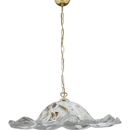 Vintage Murano glazen hanglamp, Italië 1980