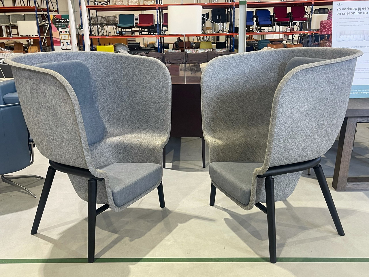 2x De Vorm akoestische oor fauteuil PET felt €650 Whoppah