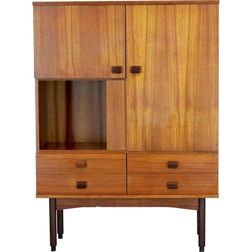 Vintage teakhouten highboard scandinavisch 1950