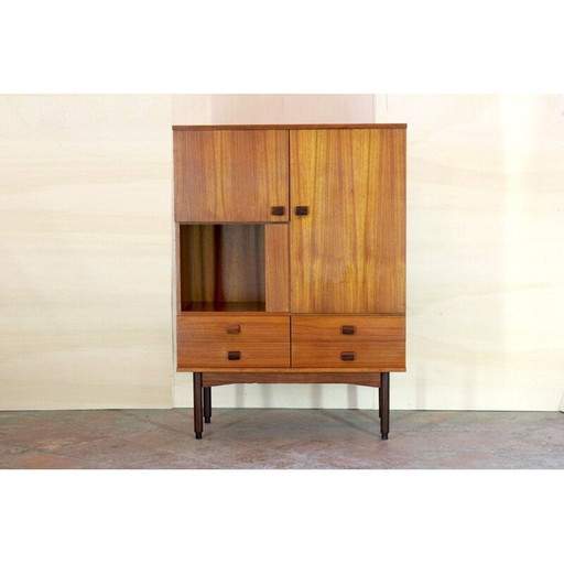 Vintage teakhouten highboard scandinavisch 1950