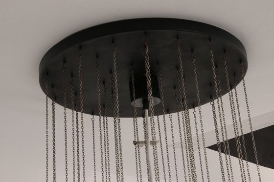 Image 1 of Kalmar 'Tulipan' kroonluchter hanglamp, geblazen glas, 1970,