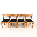 4x vintage stoelen brutalist stijl
