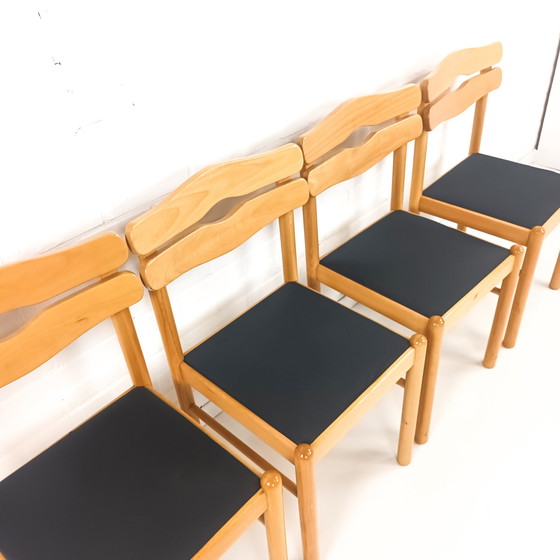 Image 1 of 4x vintage stoelen brutalist stijl