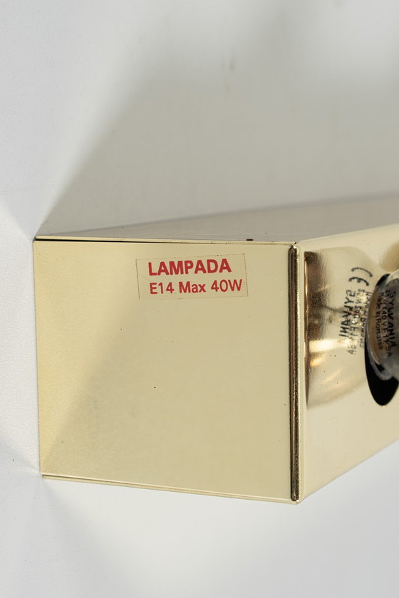 Image 1 of Set van 2 messing spiegellampen