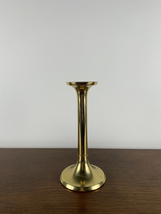 Image 1 of Vintage messing kandelaar G.V Harnisch, Denemarken