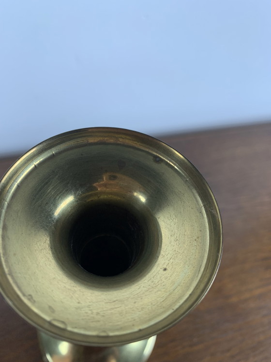 Image 1 of Vintage messing kandelaar G.V Harnisch, Denemarken