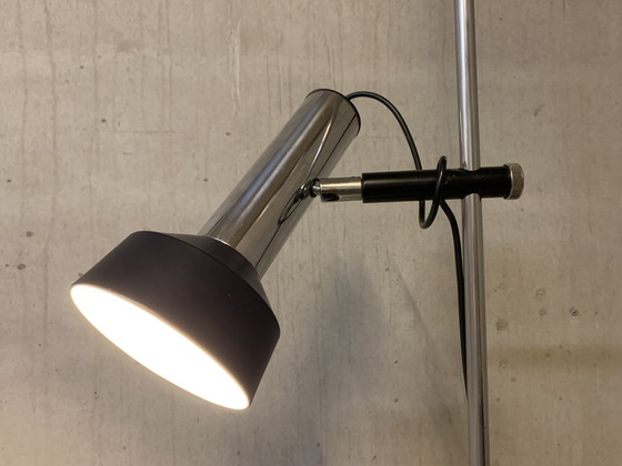 Image 1 of Staande Jaren60 Lamp Zwart/Chroom Hagoort.