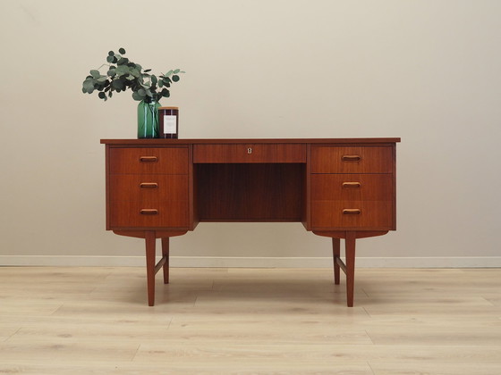 Image 1 of Teakhouten bureau, Deens ontwerp, jaren 1970, Productie: Denemarken