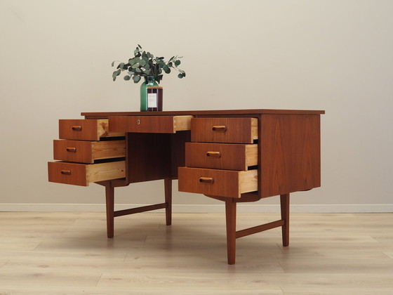 Image 1 of Teakhouten bureau, Deens ontwerp, jaren 1970, Productie: Denemarken