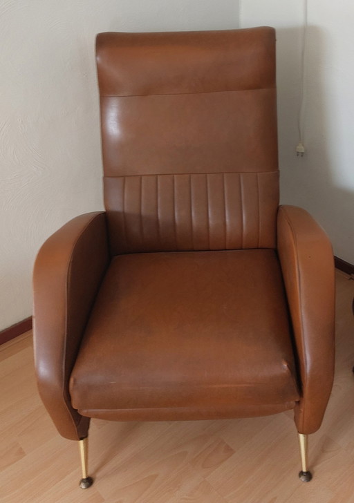 Vintage lederen relaxfauteuil