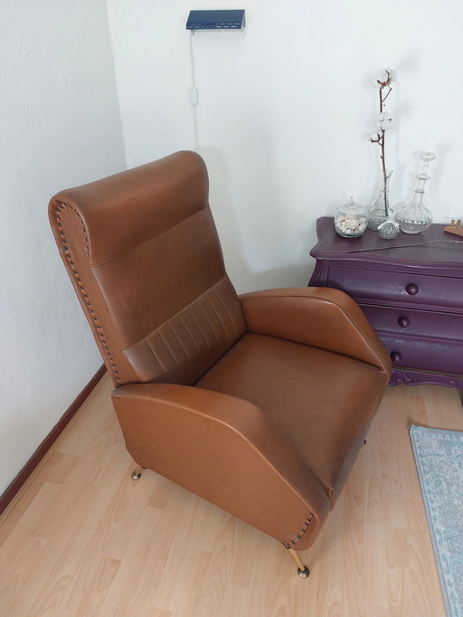 Vintage lederen relaxfauteuil