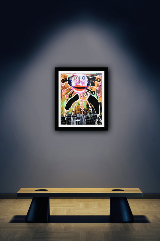 Image 1 of Paul Indrek Kostabi: "The Moose Of Wall Street, Gesigneerd, 7/75, 2013" 