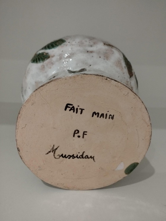 Image 1 of Design lampenstandaard met origineel ingekrast decor, jaren 1980