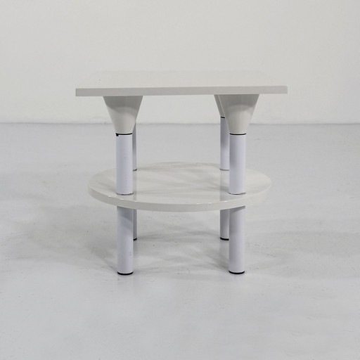 Witte postmoderne bijzettafel van Anna Castelli Ferrieri voor Kartell, 1980S