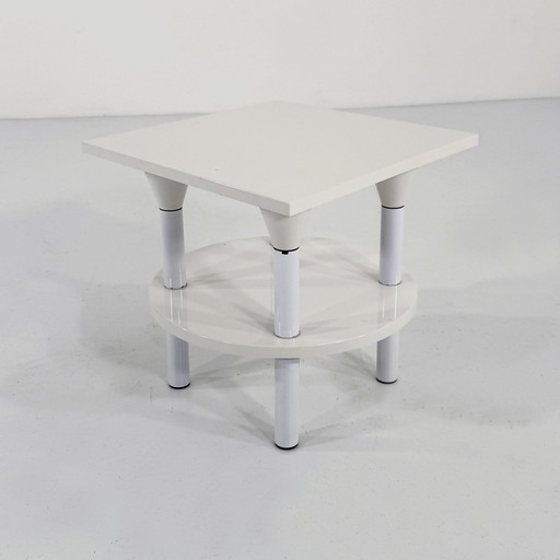 Witte postmoderne bijzettafel van Anna Castelli Ferrieri voor Kartell, 1980S