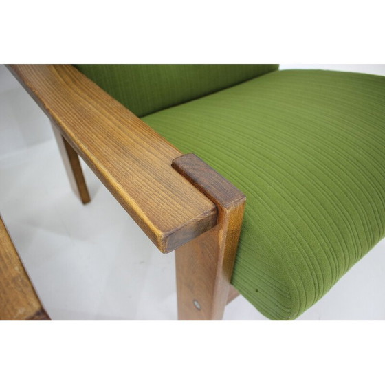 Image 1 of Paar vintage beukenhouten fauteuils, Tsjecho-Slowakije 1970