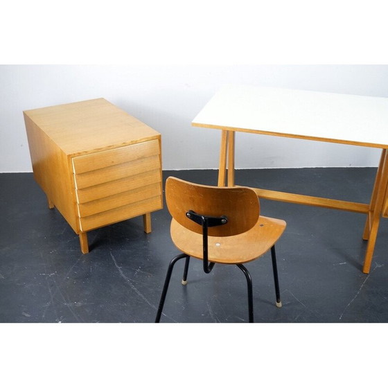 Image 1 of Vintage beukenhouten bureau, Duitsland 1960