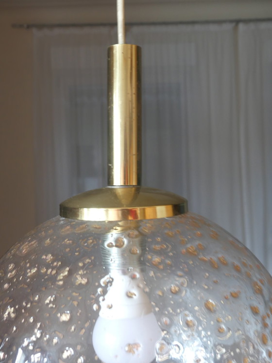 Image 1 of Plafondlamp globe licht goud insluitsels UK1aeb