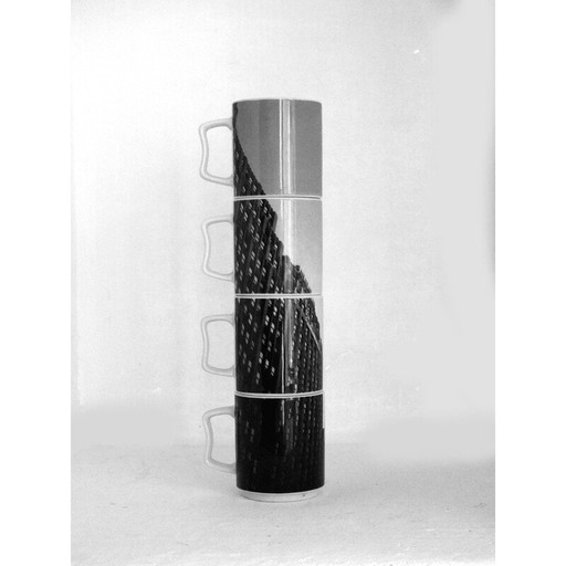 Set van 4 vintage keramische mokken van Warhol Andy voor Rosenthal, Duitsland 1970