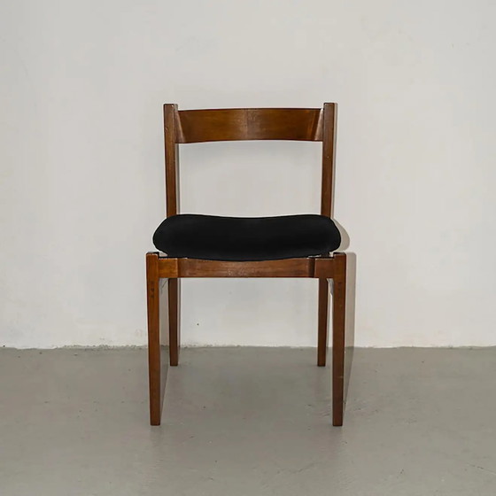 6x Cassina 101 eetkamerstoelen door Gianfranco – Wood, Vintage