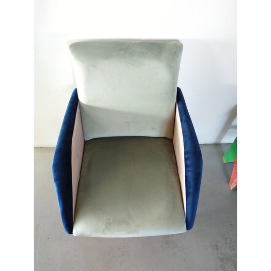 Image 1 of Vintage driekleurige fauteuil, Frankrijk 1950