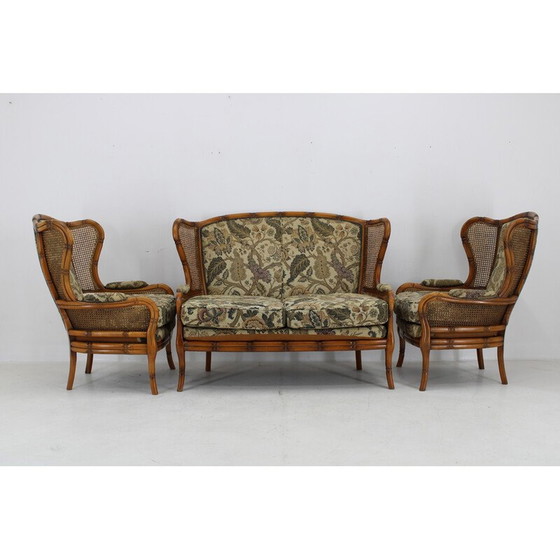 Image 1 of Vintage rotan woonkamer set, Italië 1960