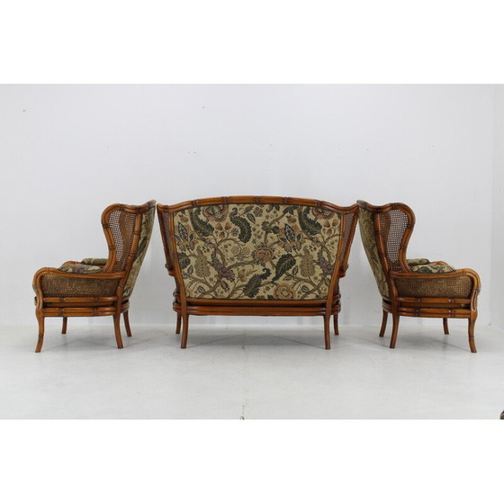 Image 1 of Vintage rotan woonkamer set, Italië 1960