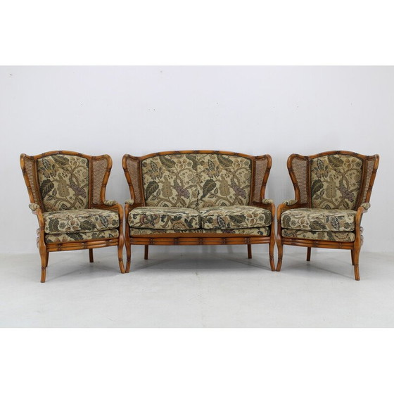 Image 1 of Vintage rotan woonkamer set, Italië 1960