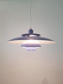 Vintage Deense Jeka Metaltryk schalenlamp