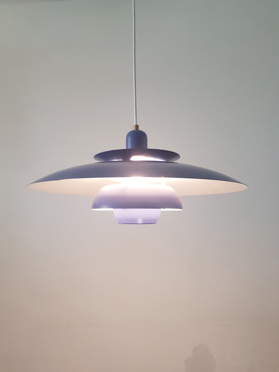 Image 1 of Vintage Deense Jeka Metaltryk schalenlamp