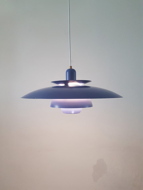 Image 1 of Vintage Deense Jeka Metaltryk schalenlamp